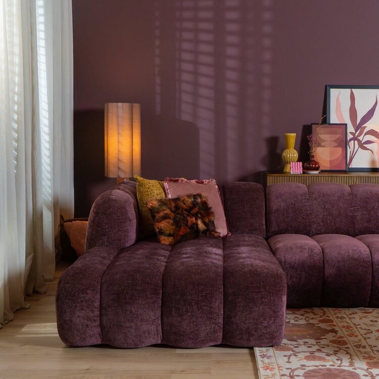 Ecksofa Luca XL Chenille lila links