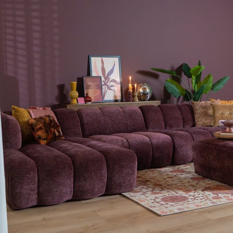 Ecksofa Luca XL Chenille lila links