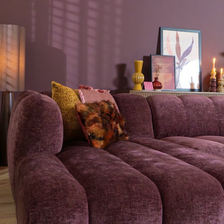 Ecksofa Luca XL Chenille lila links