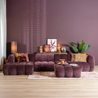 Ecksofa Luca XL Chenille lila links
