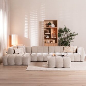 Ecksofa Luca XL Chenille sand links