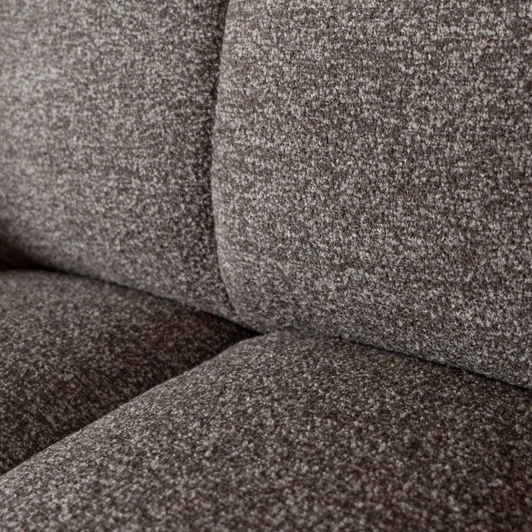 Ecksofa Luca XL aus Bouclé-Stoff braun/grau rechts