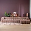Ecksofa Luca XL aus Bouclé-Stoff rot/rosa rechts
