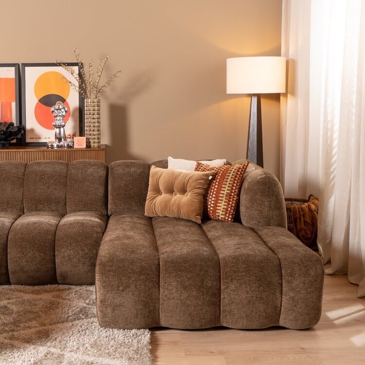 Ecksofa Luca XL Chenille mocha rechts