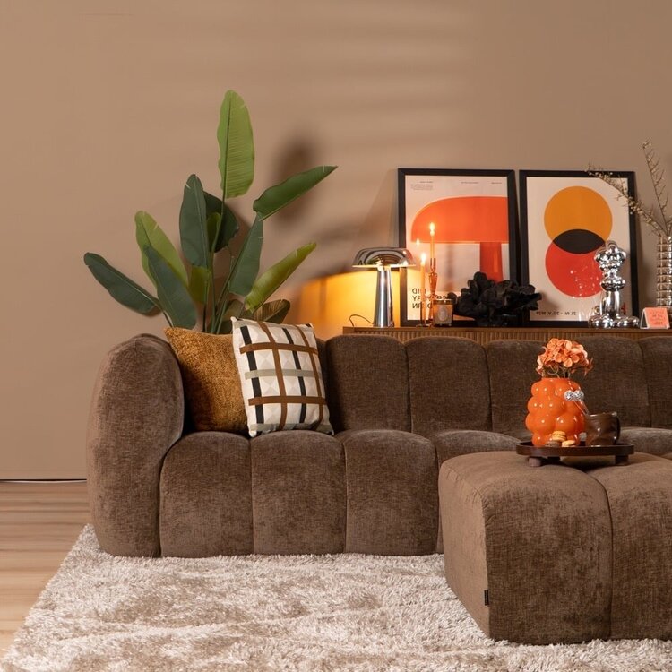 Ecksofa Luca XL Chenille mocha rechts