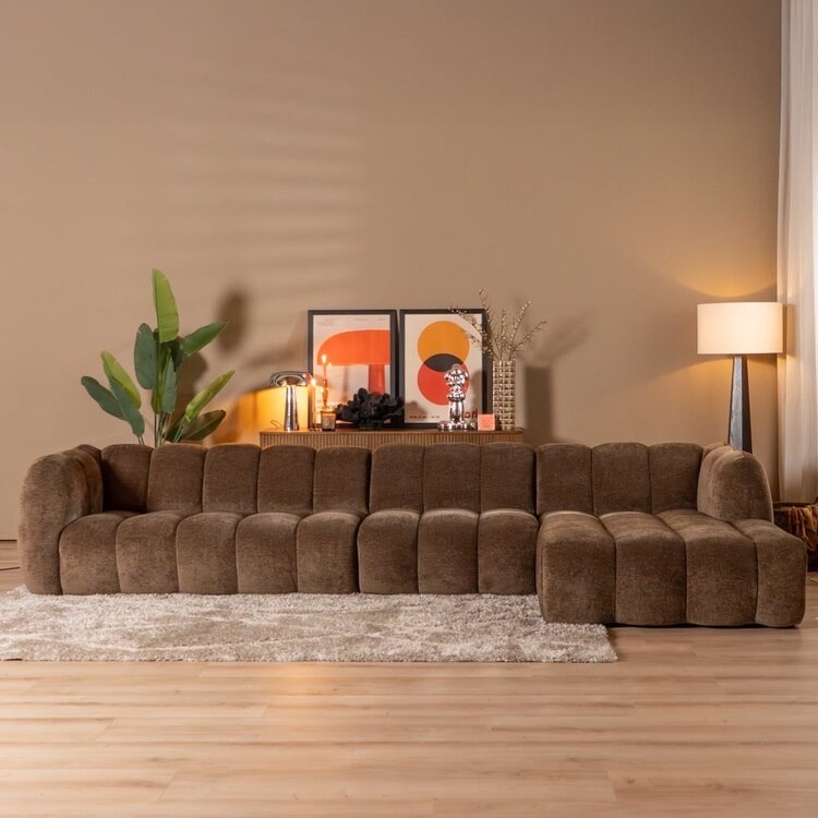 Ecksofa Luca XL Chenille mocha rechts