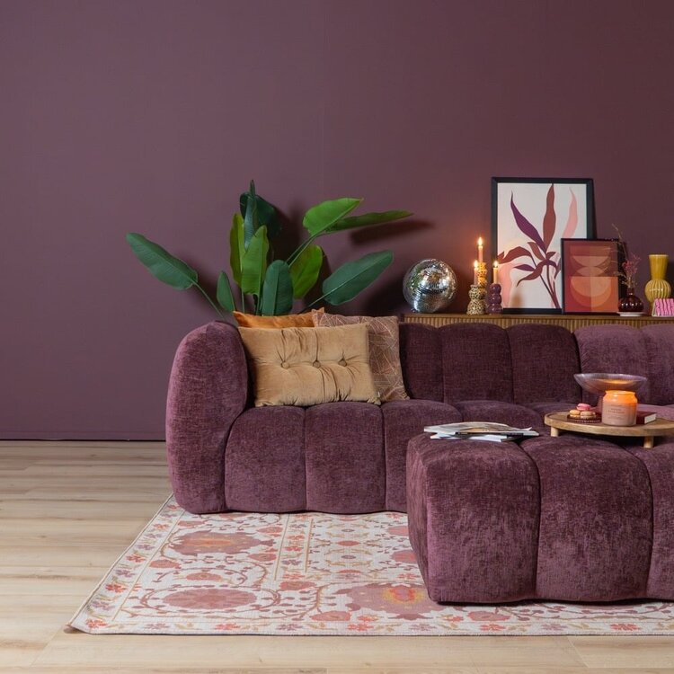Ecksofa Luca XL Chenille lila rechts