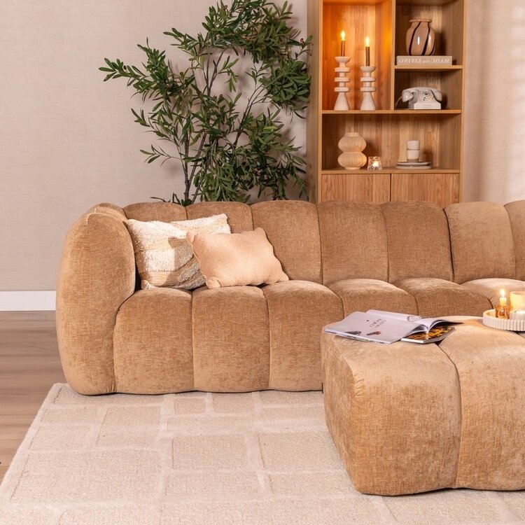Ecksofa Luca XL Chenille peach rechts