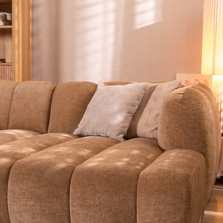 Ecksofa Luca XL Chenille peach rechts
