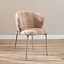 Esszimmerstuhl Milo Chenille beige/pink