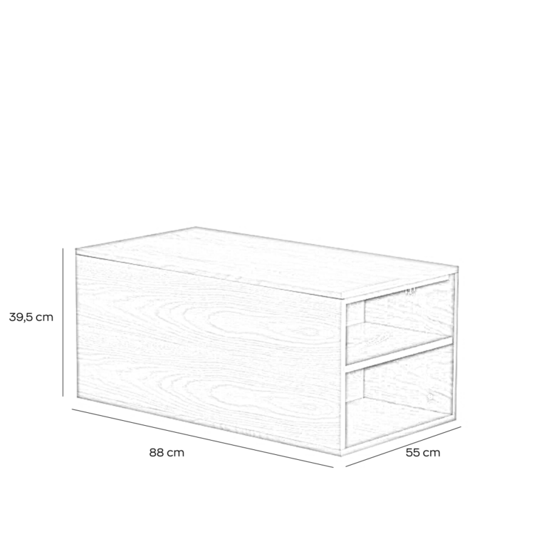 Zwischenelement Jaxx rustikale Eiche 88 × 46 cm