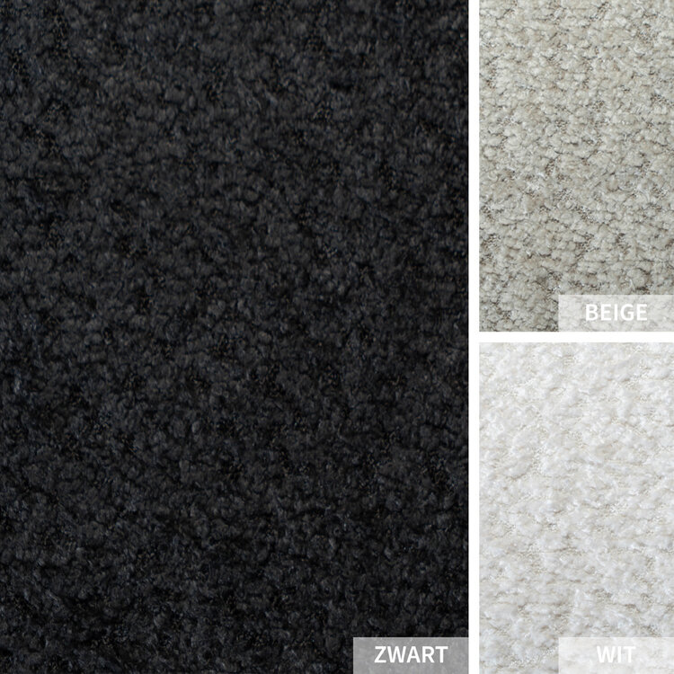 Ecksofa Vegas Bouclé schwarz links/rechts