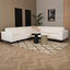 Ecksofa Vegas Bouclé weiß links/rechts