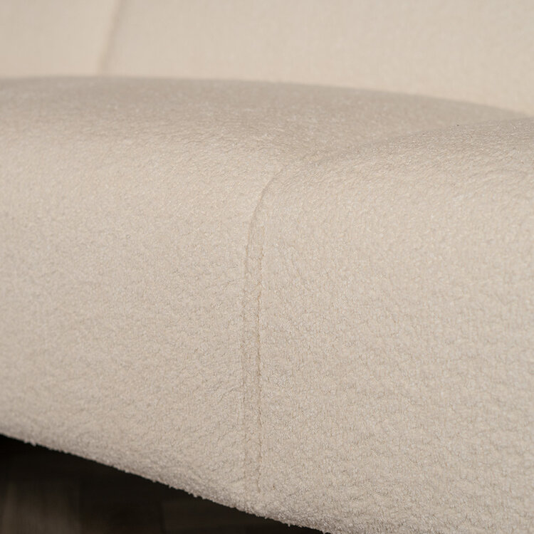 Ecksofa Vegas Bouclé weiß links/rechts