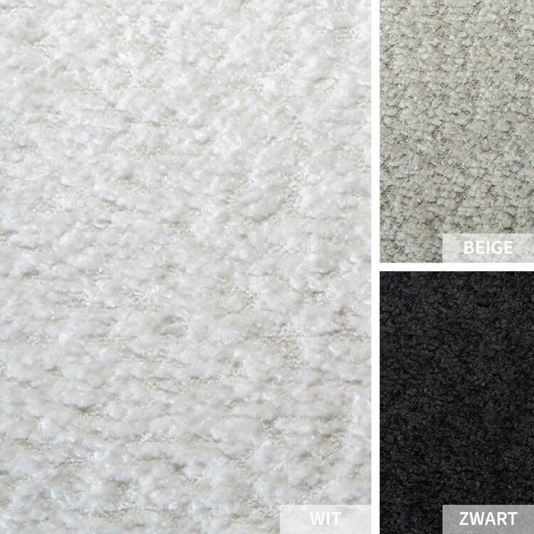 Ecksofa Vegas Bouclé weiß links/rechts