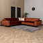 Ecksofa Vegas Samt kupfer links/rechts