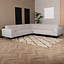 Ecksofa Vegas Stoff hellgrau links/rechts