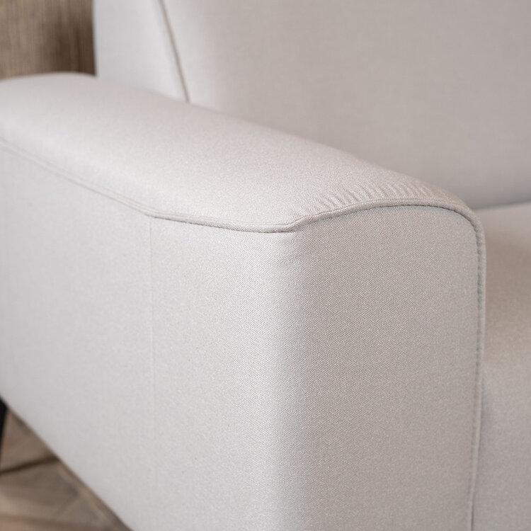 Ecksofa Vegas Stoff hellgrau links/rechts