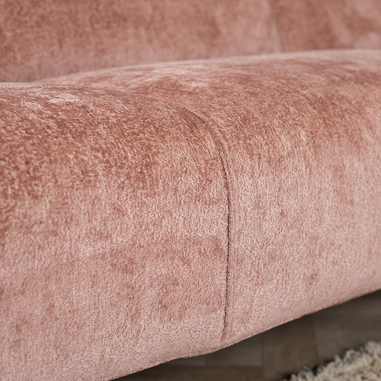 Ecksofa Vegas rosa Chenille links/rechts