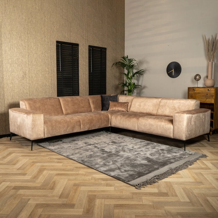 Ecksofa Vegas Samt taupe links/rechts