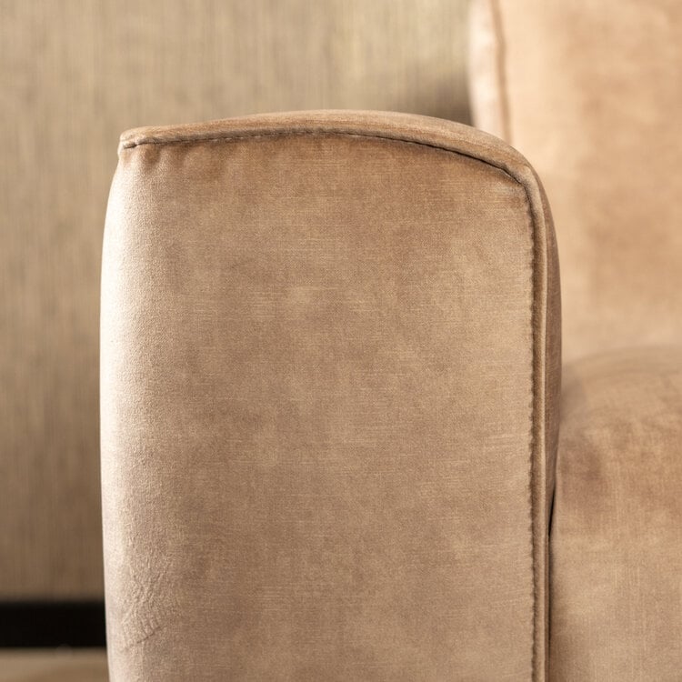 Ecksofa Vegas Samt taupe links/rechts