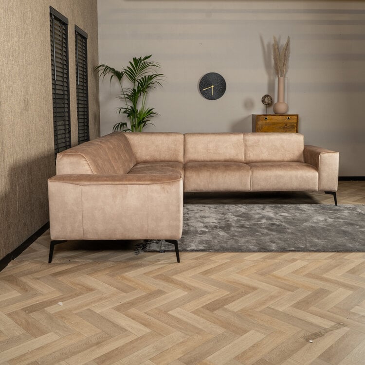 Ecksofa Vegas Samt taupe links/rechts