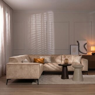Ecksofa Vegas Samt taupe links/rechts