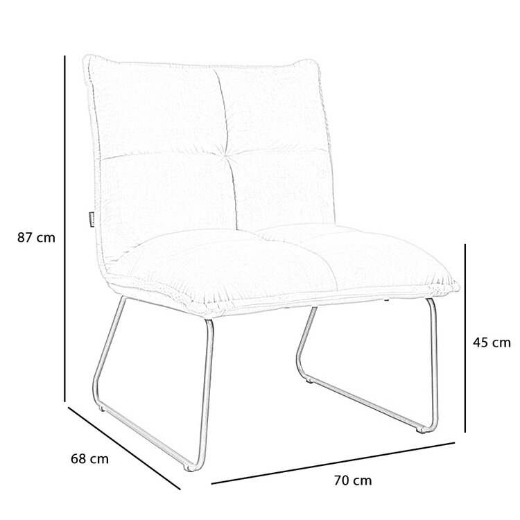 Samt Sessel Malaga modern blau