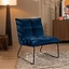Samt Sessel Malaga modern blau