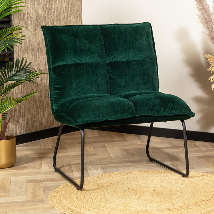 Samt Sessel Malaga modern grün