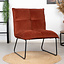 Samt Sessel Malaga modern kupfer / rostbraun