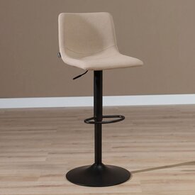Barhocker Eva taupe recycelter Stoff 60 - 76 cm