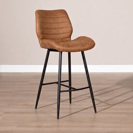 Barhocker Microfaser Morris cognac 71 cm