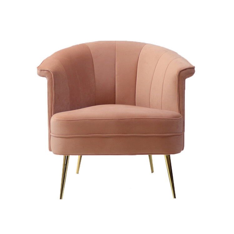 Samt Sessel Amy modern rosa