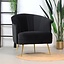 Samt Sessel Amy modern schwarz