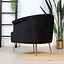Samt Sessel Amy modern schwarz