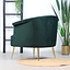 Samt Sessel Amy modern grün
