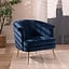 Samt Sessel Amy modern dunkelblau