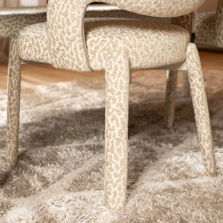 Esszimmerstuhl Nala taupe Leo-Print