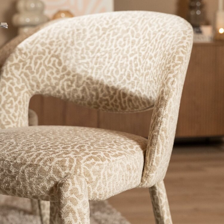 Esszimmerstuhl Nala taupe Leo-Print