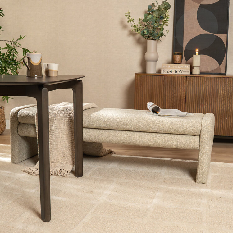 Esszimmerbank Neil Bouclé taupe 160 cm