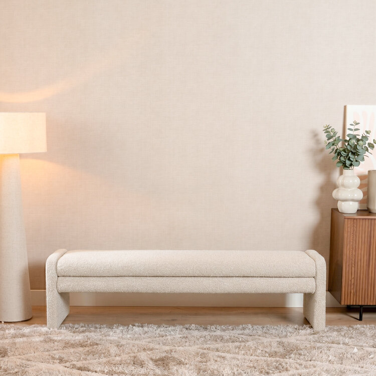 Esszimmerbank Neil Bouclé taupe 160 cm