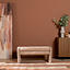 Esszimmerbank Ravi Chenille beige/pink 100 cm