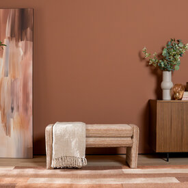 Esszimmerbank Ravi Chenille beige/pink 100 cm