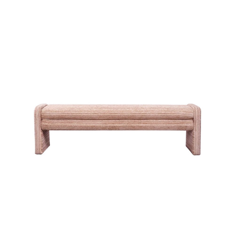 Esszimmerbank Ravi Chenille beige/pink 160 cm