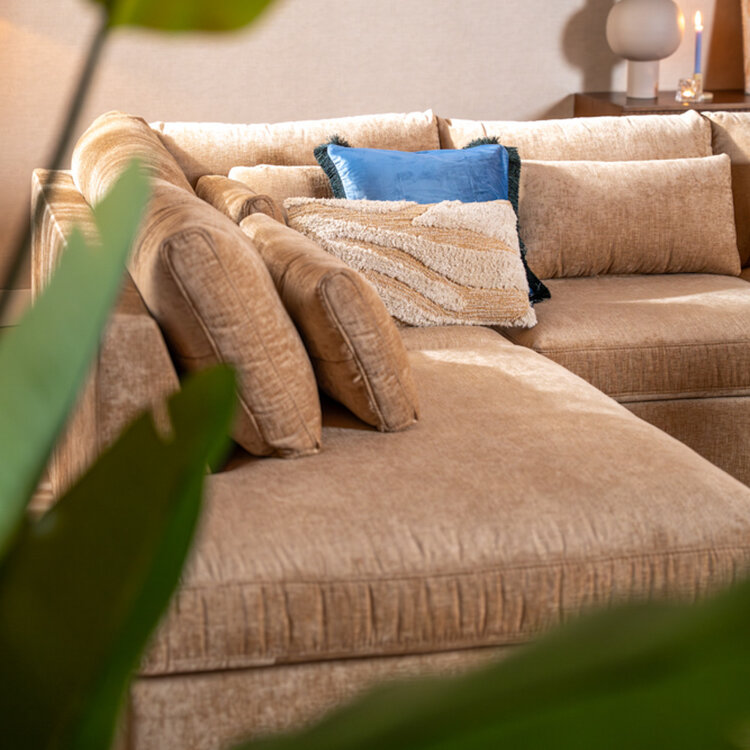 Ecksofa Kyle chenille peach links