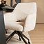Esszimmerstuhl Mexx mit Rollen melierter Stoff Off white/Braun