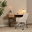 Esszimmerstuhl mit Rollen Mona melierter Stoff beige