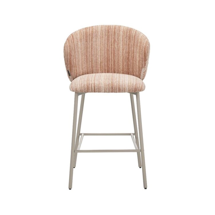 Barhocker Milo Chenille beige/pink 70 cm