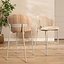 Barhocker Milo Chenille beige/pink 70 cm